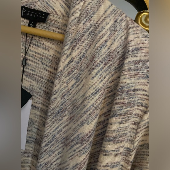 BOBEAU Draping Waterfall Brushed Heathered Cardigan NWT - Picture 2 of 5